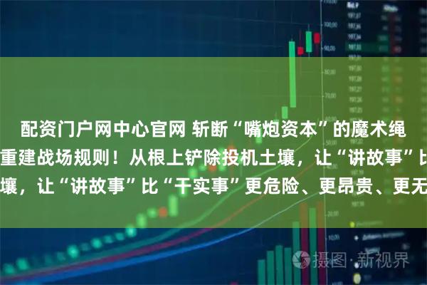 配资门户网中心官网 斩断“嘴炮资本”的魔术绳：不是修补漏洞，而是重建战场规则！从根上铲除投机土壤，让“讲故事”比“干实事”更危险、更昂贵、更无利可图